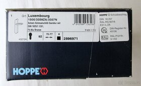 Dveřní kování bezpečnost. HOPPE Luxembourg klika/klika,bronz - 2