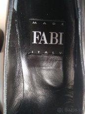 Celokožené černé dámské lodičky FABI č.38, Retro styl - 2