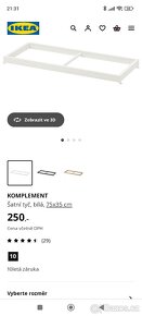 Šatní tyč pax ikea 2 ks 75x35 cm - 2