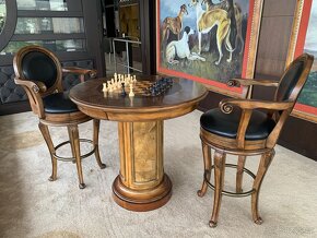 ŠACHOVÝ STOLEK A OTOČNÉ ŽIDLE NOVÉ  - 2