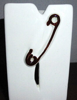 Miska, dóza keramická - motiv šití - 2