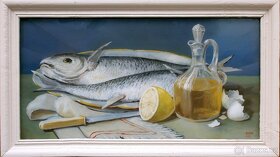 Josef Olexa - Zátiší - podmalba na skle - 2