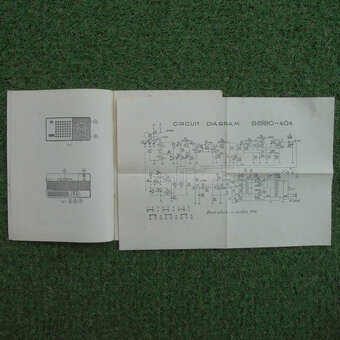 Návod Radio Selga 404 - elektroschéma (Anglicky) - 2