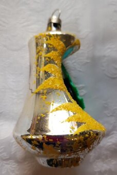 Vánoční ozdoba RETRO, zvonek se stromečkem - 2