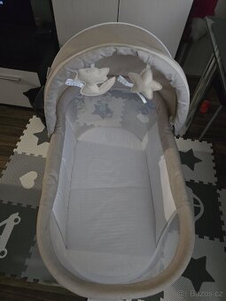 KINDERKRAFT Postýlka dětská 3v1 Lovi Beige - 2
