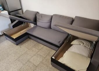DOVOZ MOŽNÝ dva roky stará rozkládací sedačka do U - 2