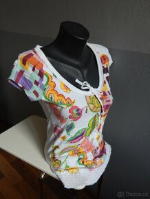Desigual bílé tričko vel.S REZERVACE - 2