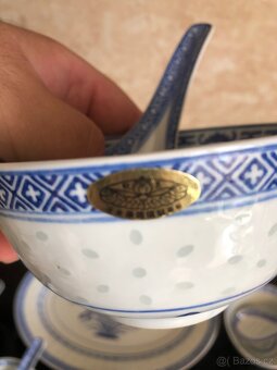 Čínský rýžový porcelán.Sada. - 2