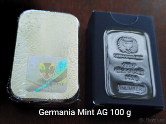Stříbrný investiční slitek Germania Mint 100 g - 2