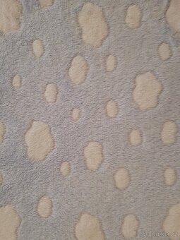 Deka (3ks) do kočárku či postýlky - modrá s mráčky - 2