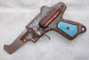 Dětská pistole, plechová hračka. - 2