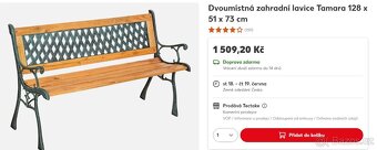 Zahradní lavička spíše pro děti, vnoučata - 2