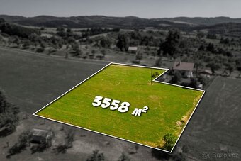 Stavební pozemek 3558 m² v Jasenné u Zlína. - 2