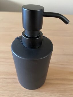 Dávkovač mýdla, černé matné sklo, sleva 50% - 2