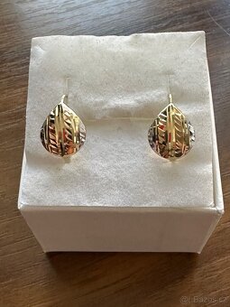 Zlaté náušnice, kapky - 2