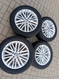 alu kola 5x112 r16 VW Golf 5,6 a letní pneu 205/55/16 - 2