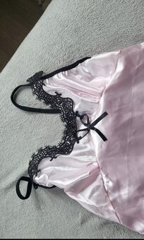 Košilka sexy růžová s tangy - 2