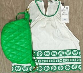Zara bílý top, vyšívaný. XS - 2