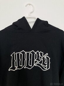 Mikina čierná s výšivkou 100ry oversized S/M - DAME - 2