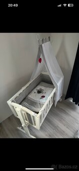 Dřevěná kolébka ROBA pro miminko s příslušenstvím - 2