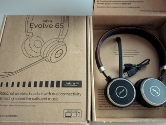 Sluchátka s mikrofonem Jabra Evolve 65 (bezdrat) - 2