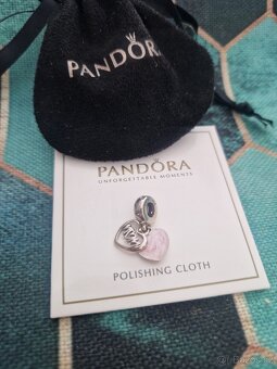 Pandora Mum přívěsek na náramek růžové srdíčko 925 - 2
