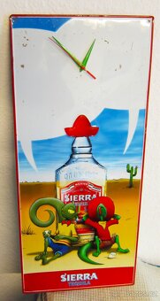 Sierra Tequila - reklamní cedule s hodinami 64x28cm - 2