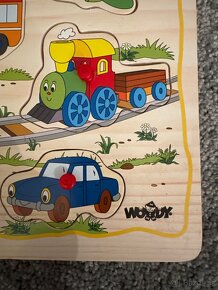 Woody detske drevene puzzle s uchytem - 2