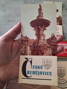 České Budějovice pohlednice, samolepka Budvar - 2