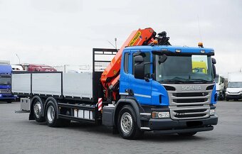 Scania P410 6x2 - valník s hydraulickou rukou Palfinger - 2
