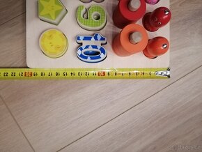ECOTOYS Dřevěné vkládací počítadlo 4v1 - 2