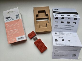 PRODÁM 8BITDO USB WIRELESS ADAPTER 2 (hnědý) - 2