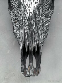 Lebka býka - Skleněná mozaika, 52 cm - 2