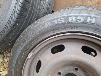 Prodám 4x kola a pneu Continental 195/55 R15 - 2