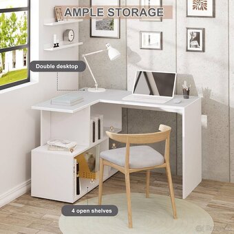 Rohový pracovní stůl NOVÝ - 2