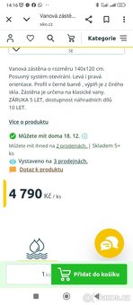 Vanová zástěna - 2