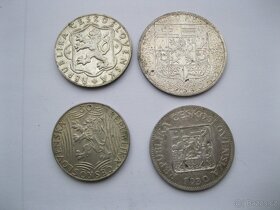 Československé stříbrné pamětní mince 4 ks - 2