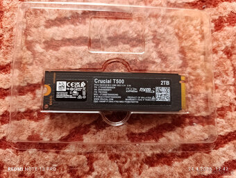 NVME 2TB CRUCIAL T500 - PCIe 4.0 4x NVMe- CTENI 7400MB/S - 2
