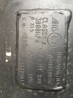 LPG nadrz 60l - tri roky stara, platnost do 12/2031 - 2