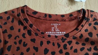 Hnědočerné vzorované tričko Lindex s dlouhým rukávem vel. 98 - 2