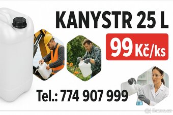 Plastový kanystr 25 litrů - na vodu, na naftu i PHM - 2