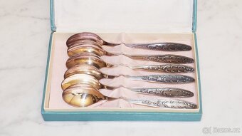 Sada lžiček z alpaky. - 2