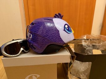 Dětská přilba Giro (ptáček) + brýle - 2