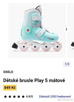 Brusle OXELO vel. 34-36 - 2