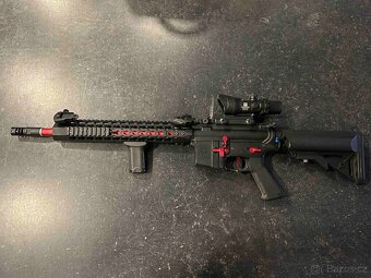 M4 Keymod - červená/černá, celokov, APS, ASR115X - 2