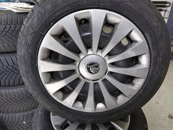 Kompletní kola 15" na Škoda Fabia III. letní nové pneu - 2