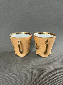 2x starožitný perleťový šálek 150ml, konec 19. st. - 2