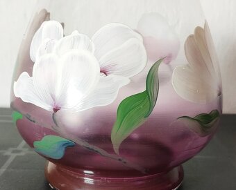 Starožitná ručně malovaná váza Crystalex - 2