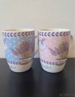 Sada 2 hrnečků s levandulí – růžový a modrý - 2