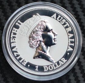 1 OZ Kookaburra 1992 stíbrná mince - 2